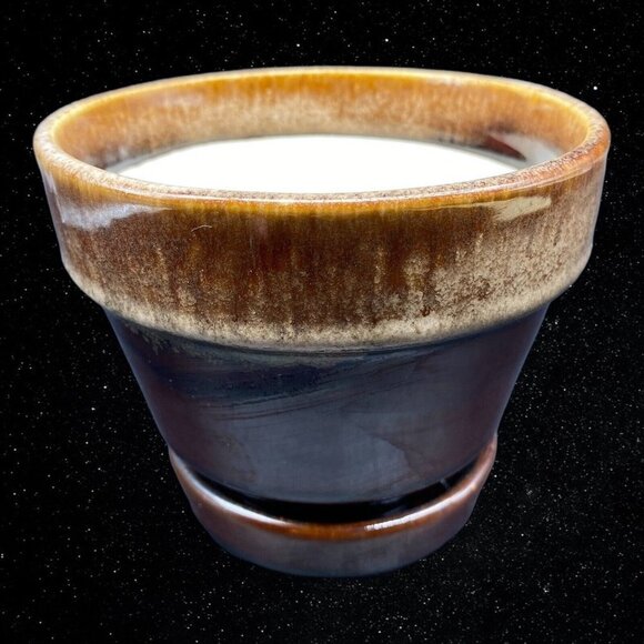 Hand Crafted CPD Natural White Clay Art Pottery Small Planter 4”T 5”W - Picture 2 of 6